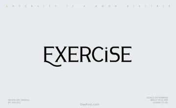 Exercise Font