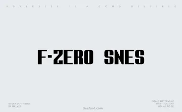 F-Zero SNES Font