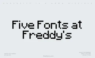 Five Fonts At Freddy’s Display Font