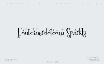 Fontdinerdotcom Sparkly Font