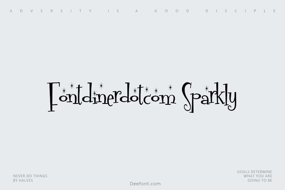 Fontdinerdotcom Sparkly Font