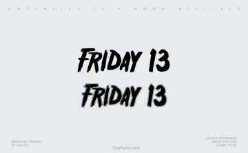 Friday 13 Font