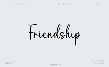 Friendship Font