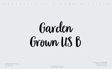 Garden Grown US B Font