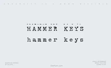 Hammer Keys Font