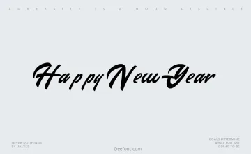Happy New Year Font