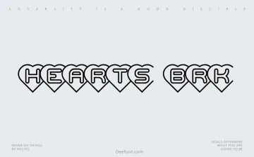 Hearts BRK Font
