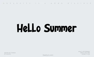 Hello Summer Typeface