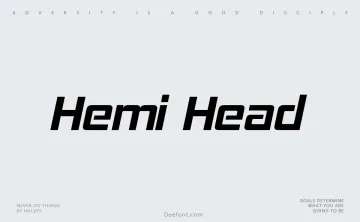 Hemi Head Font