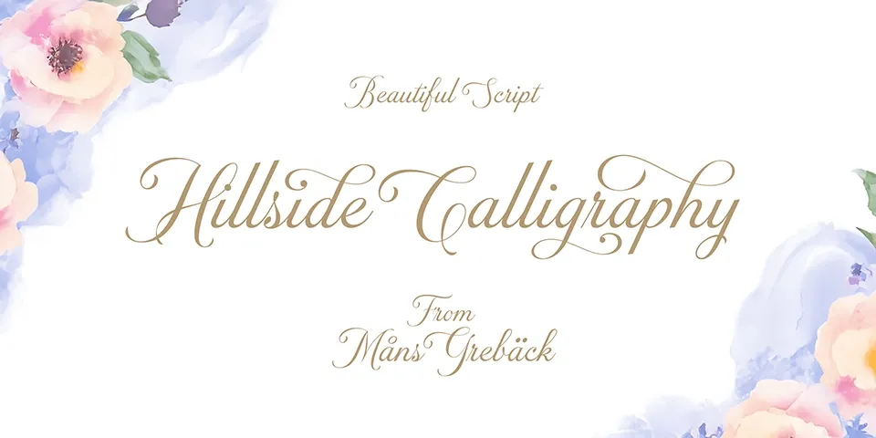 Hillside Calligraphy Font