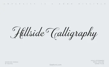 Hillside Calligraphy Font