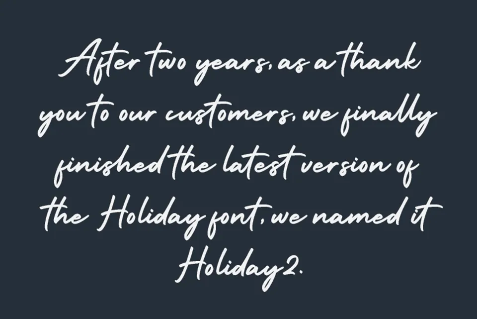 Holiday Font