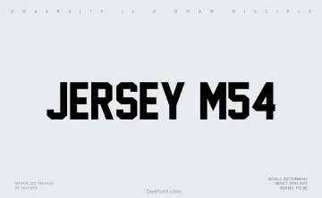 Jersey M54 Font