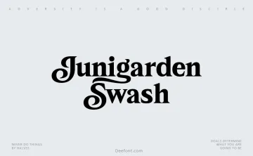 Junigarden Swash Font