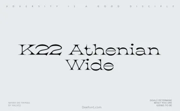 K22 Athenian Wide Font