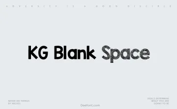 KG Blank Space Font