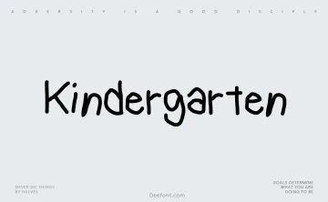 Kindergarten Font