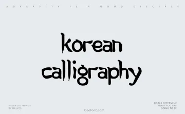 Korean Calligraphy Font