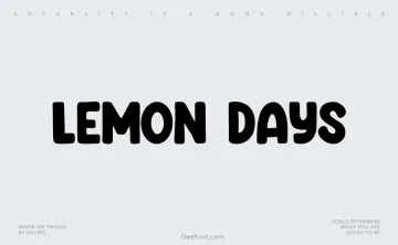 Lemon Days Font