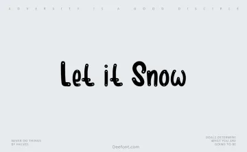 Let it Snow Font
