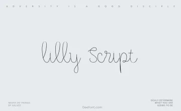 Lilly Script Font