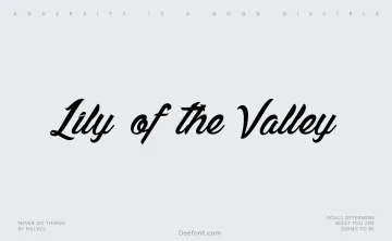 Lily of the Valley Font