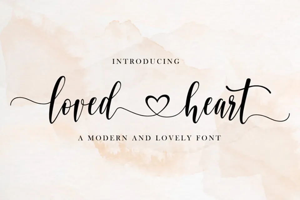 Loved Heart Script Font