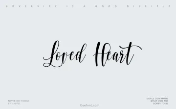 Loved Heart Script Font