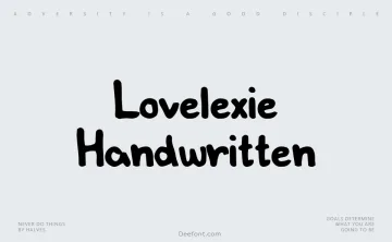 Lovelexie Handwritten Font