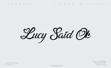 Lucy Said Ok Font