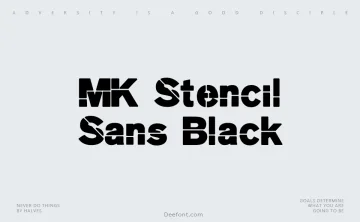 MK Stencil Sans Black Font