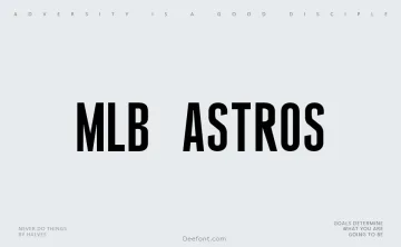 MLB Astros Font