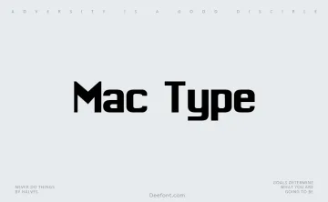 Mac Type Font
