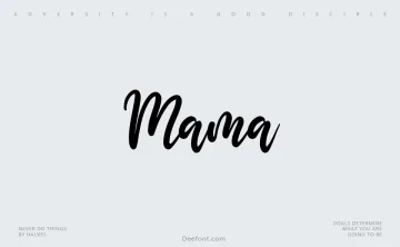 Mama Script Font