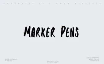 Marker Pens Font