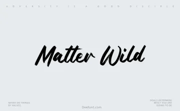 Matter Wild Font