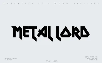 Metal Lord Font
