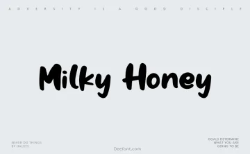 Milky Honey Font