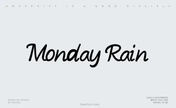 Monday Rain Font