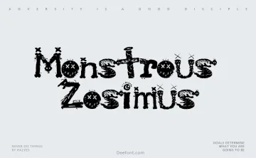 Monstrous Zosimus Font