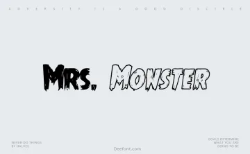 Mrs. Monster Font