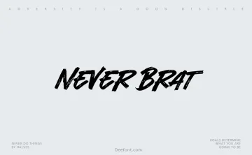 Never Brat Font