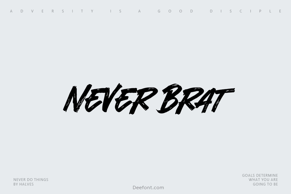 Never Brat Font