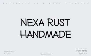 Nexa Rust Handmade Font