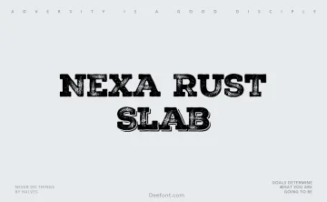 Nexa Rust Slab Font