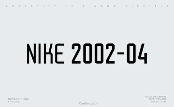 Nike 2002-04 Font