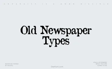Old Newspaper Types Font
