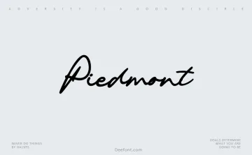 Piedmont Font