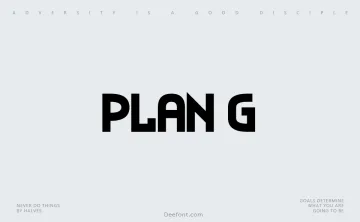 Plan G Font