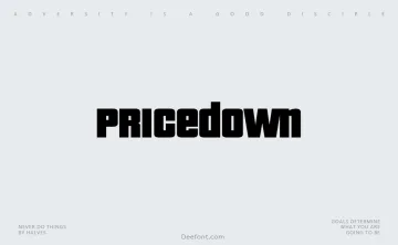 Pricedown Font